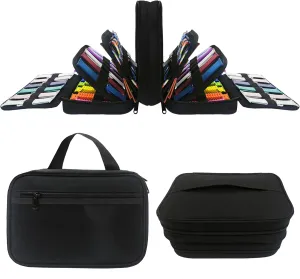 84 Slot Watch Bands Storage Bag - Organizer & Carrying Case for Most Sizes, Black