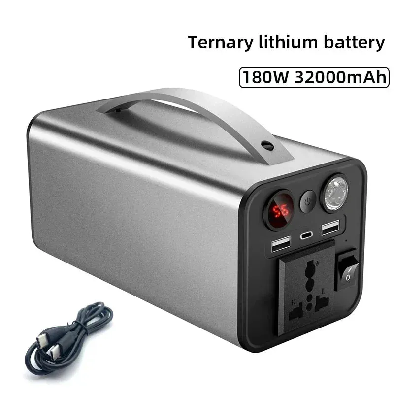 90000mAh Solar Generator LiFePO4 Power Supply Station 300W Portable Auxiliary Battery Power Bank USB C PD DC for Outdoor Camping