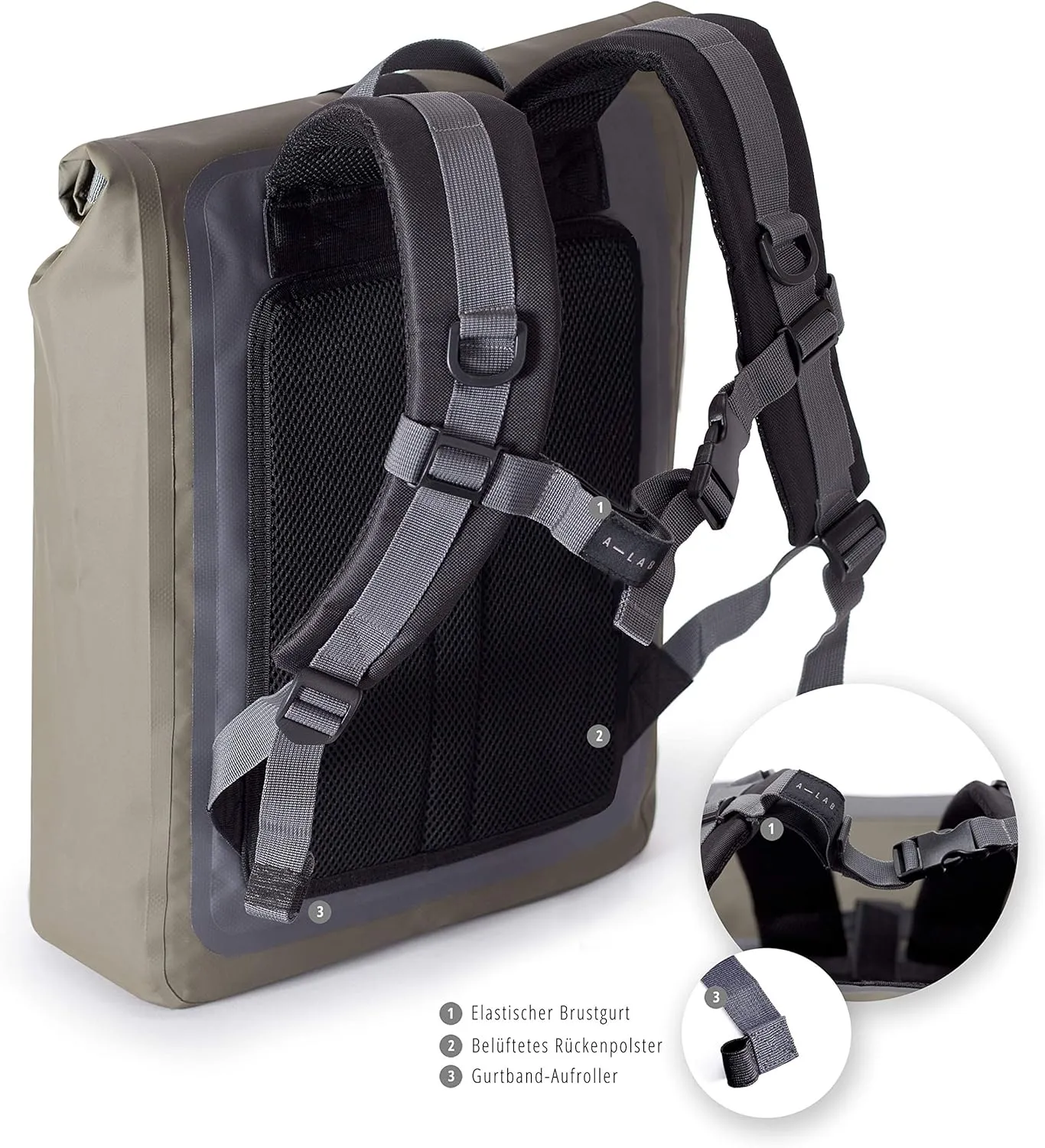 A-Lab | Model A | Waterproof Bicycle & Messenger Backpack | Medium 26L | Olive