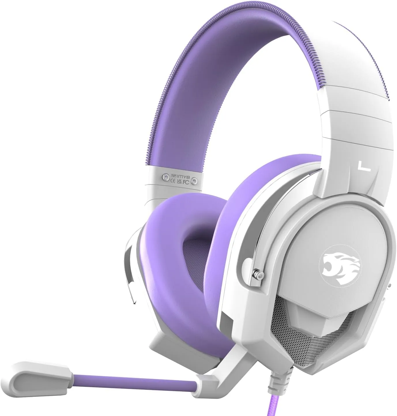 A88 Gaming Headset with Microphone, Stereo Wired Noise Cancelling Over-Ear Headphones with Mic for Pc, Ps5, Xbox One Series X/s, Ps4, Computer, Laptop, Mac, Nintendo, Gamer (Purple)