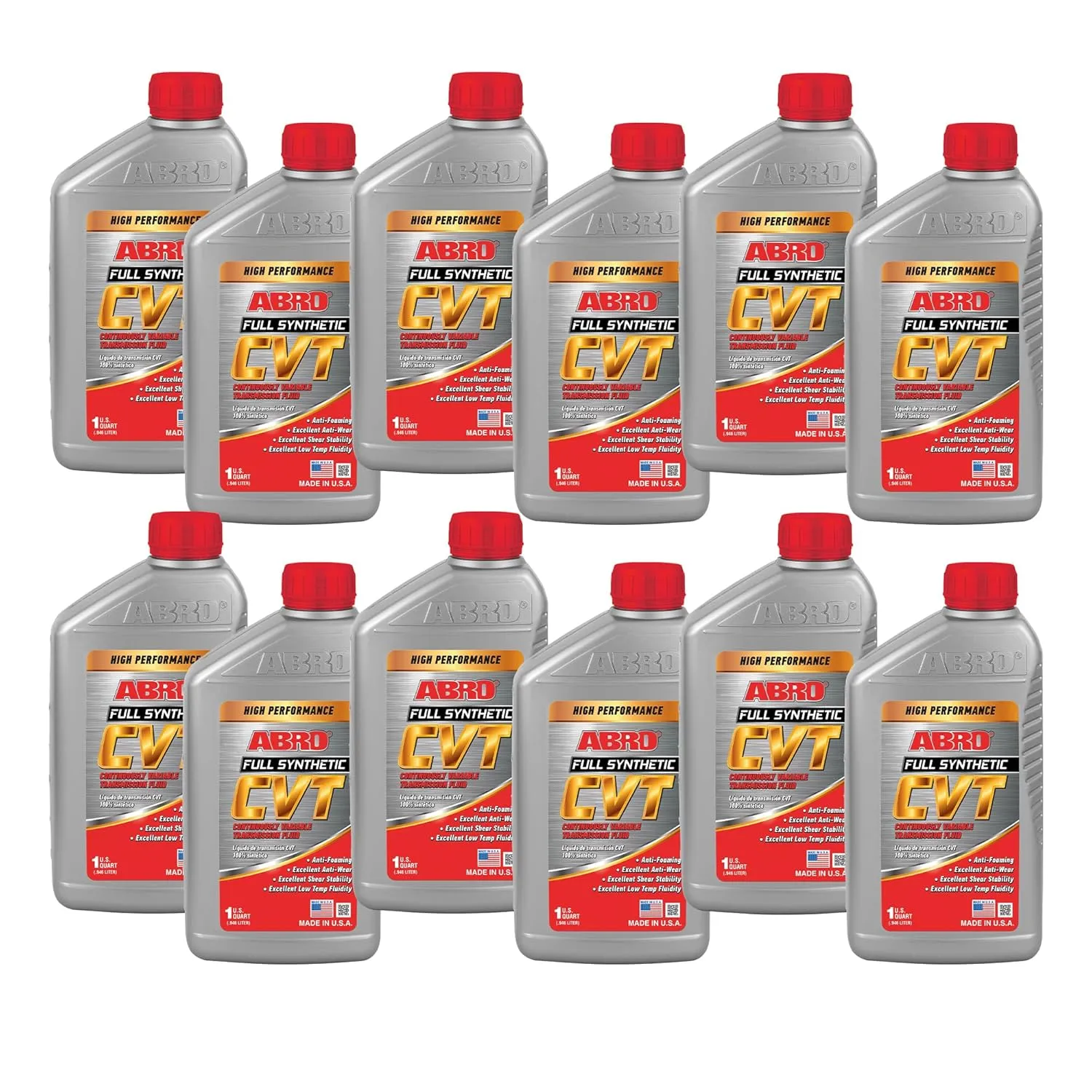 ABRO Full Synthetic CVT Transmission Fluid, 1 Quart - Advanced CVT Transmission Formula for Uninterrupted Acceleration, Superior for Newer Vehicles (12)