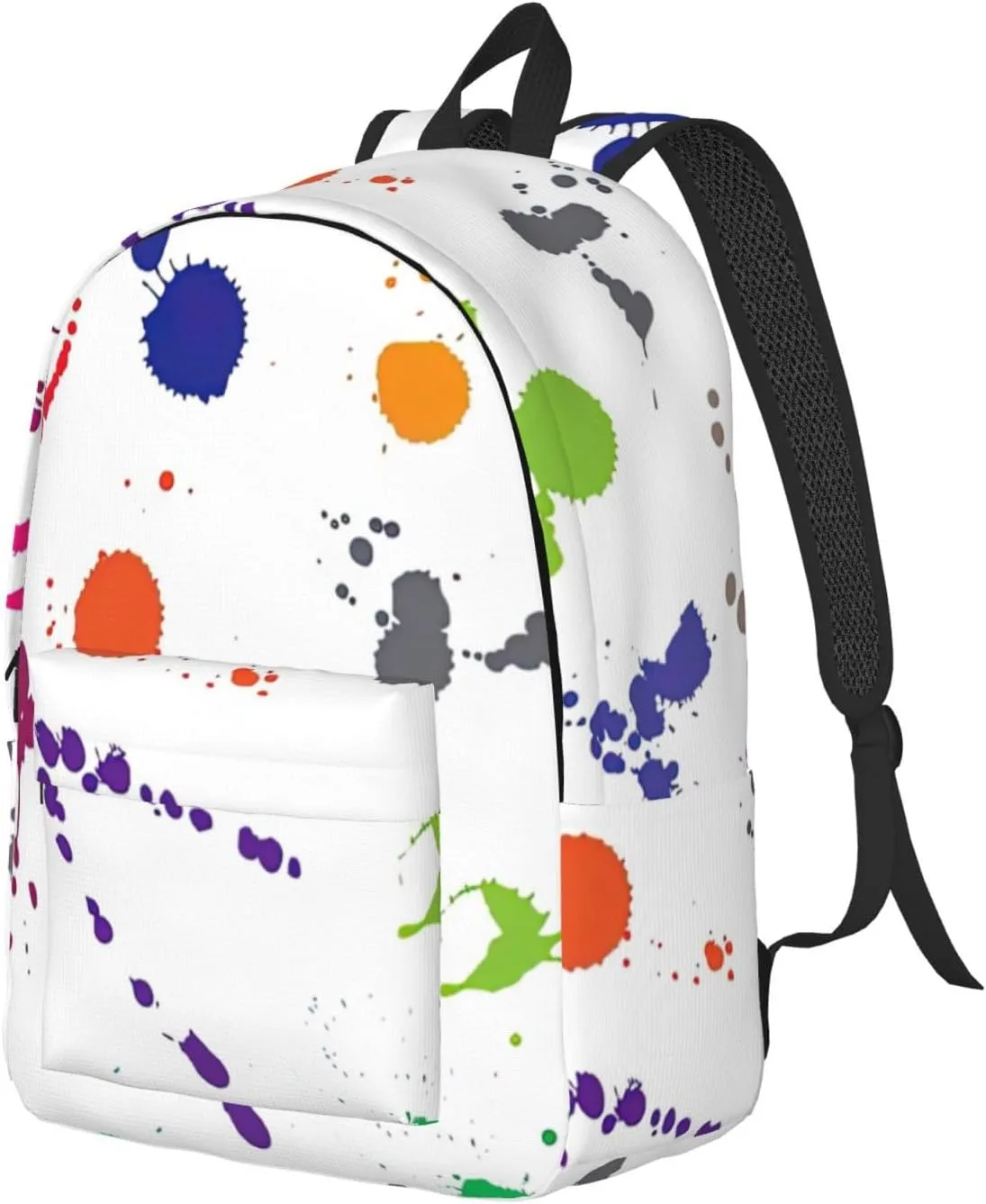 Abstract Paint Splashes Canvas Casual Lightweight Duffel Bag, Fashion Duffel Bag, Casual Daypack, Unisex Travel Backpack