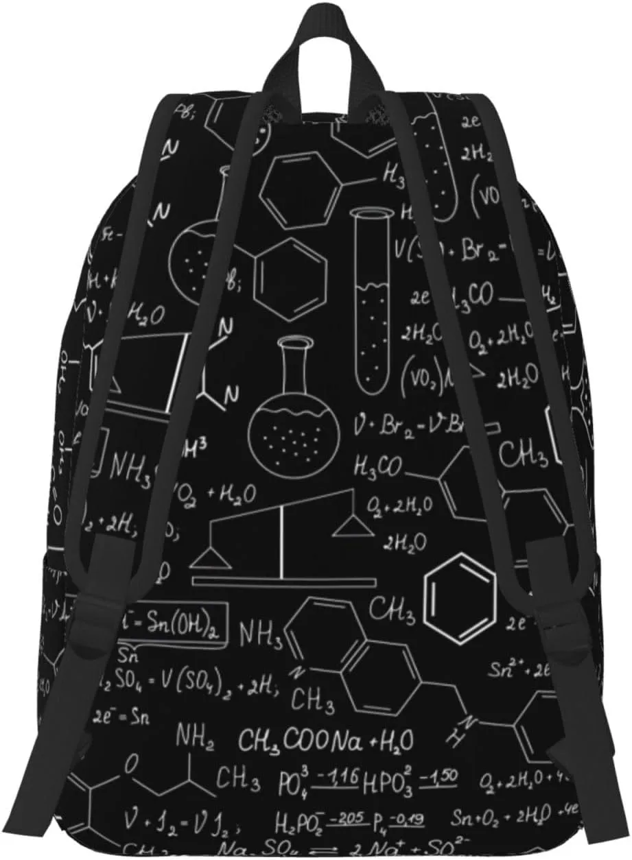 Abstract Science Chemistry Canvas Casual Lightweight Duffel Bag, Fashion Duffel Bag, Casual Daypack, Unisex Travel Backpack