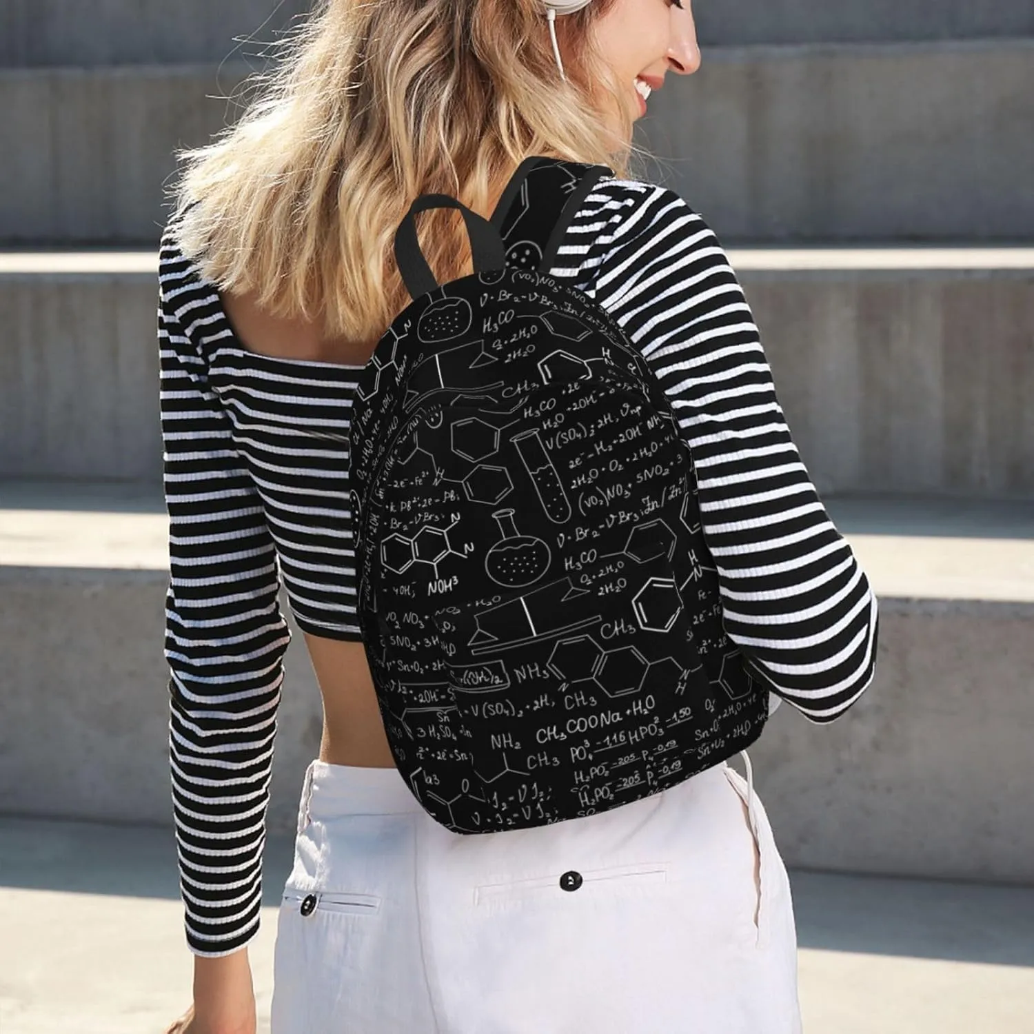 Abstract Science Chemistry Canvas Casual Lightweight Duffel Bag, Fashion Duffel Bag, Casual Daypack, Unisex Travel Backpack