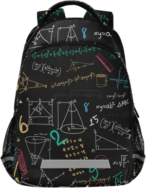 Acpiggto Backpack Daypack Shoulder Bag Math Formula Diagram Education Blackboard Multicolored Luggage Bag for Gym Sports Casual Women Men
