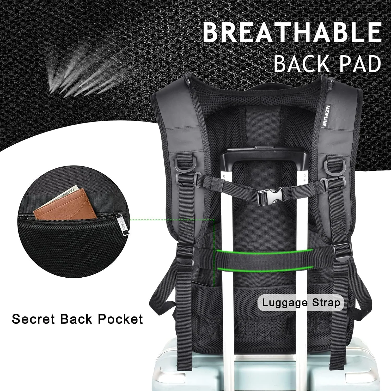 Activated Carbon Lined Backpack Bag With Comb Lock & Hoodie Water Resistant,Anti Theft Laptop Daypack Travel bags for Men & Women Travel