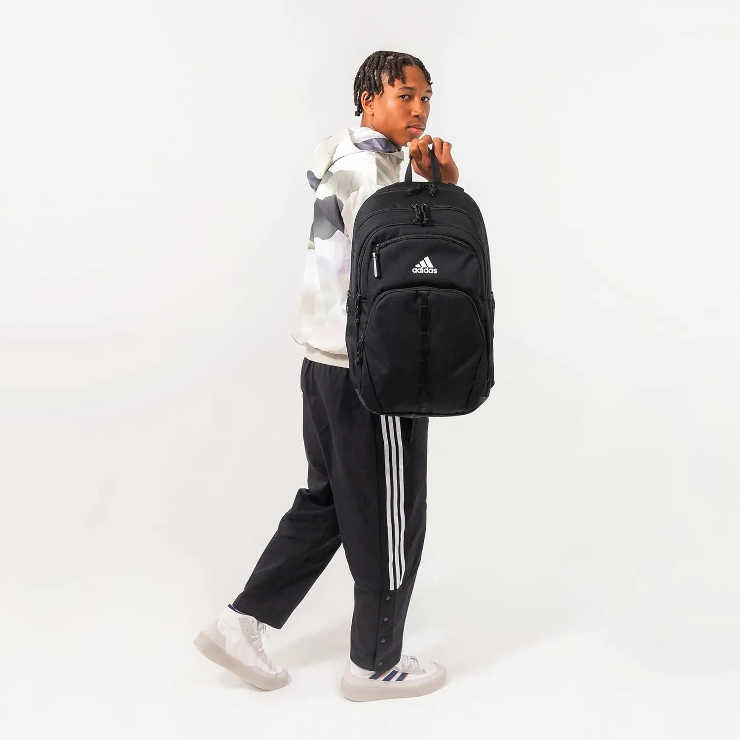 adidas Prime Work, Bag, Travel Backpack for Women and Men with Padded Compartment for Laptop, Carbon Grey/Rose Gold/2, One Size