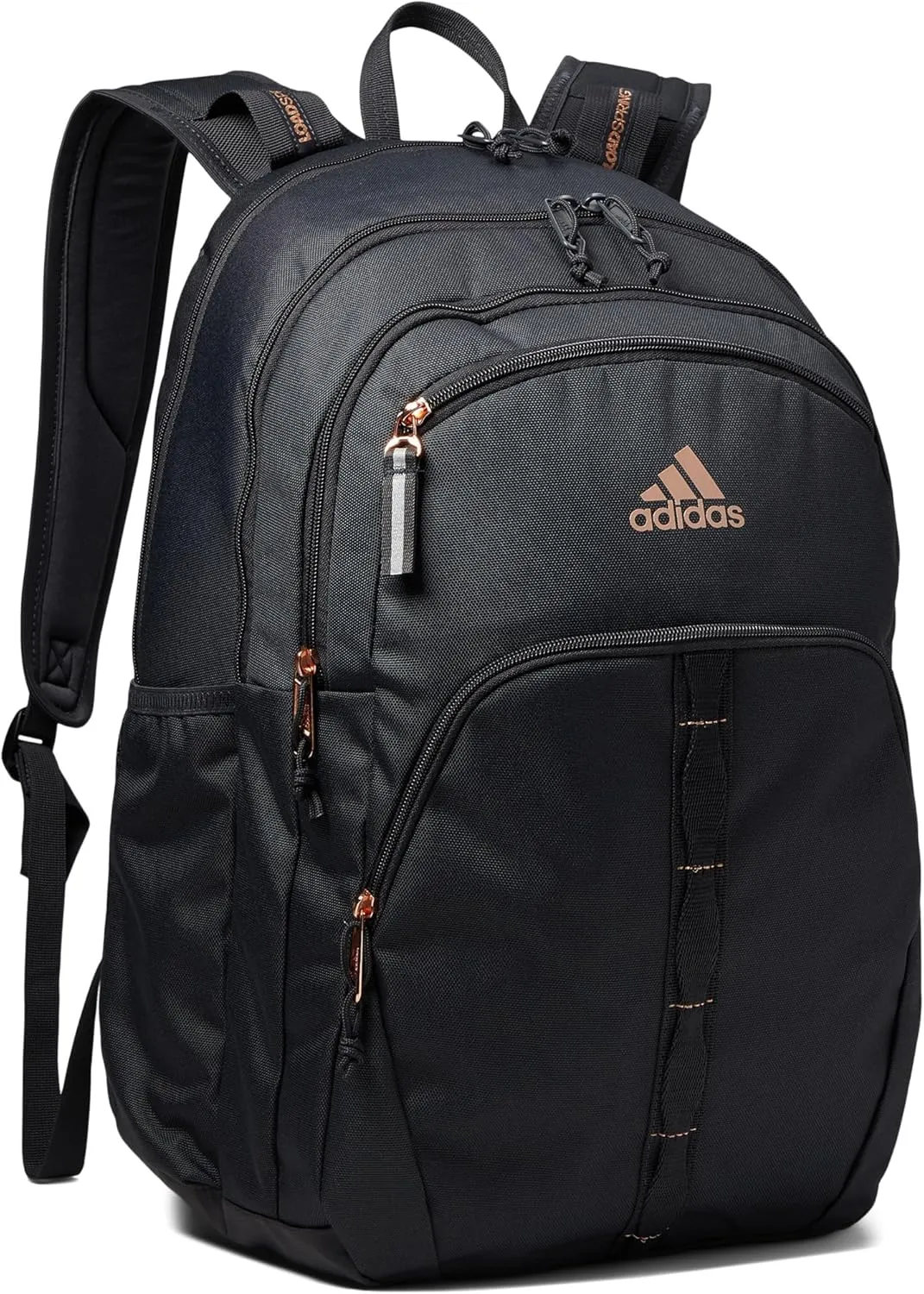 adidas Prime Work, Bag, Travel Backpack for Women and Men with Padded Compartment for Laptop, Carbon Grey/Rose Gold/2, One Size