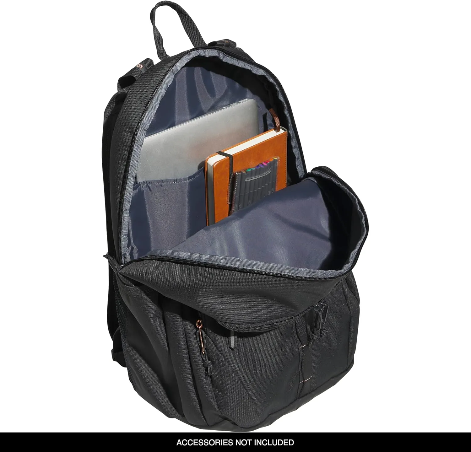 adidas Prime Work, Bag, Travel Backpack for Women and Men with Padded Compartment for Laptop, Carbon Grey/Rose Gold/2, One Size