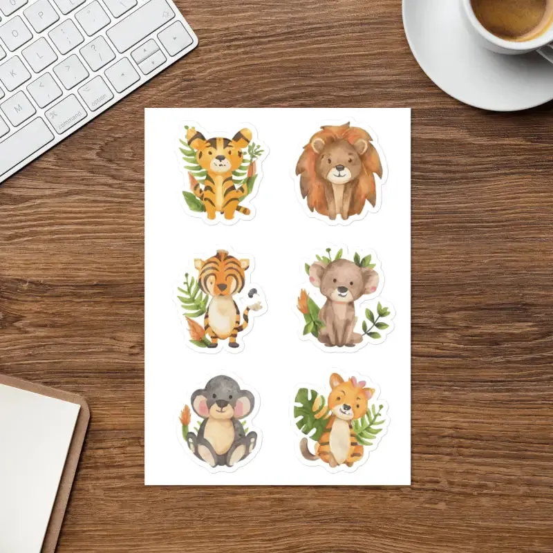 Adorable Animals Sticker Sheet for Trendy Fashion