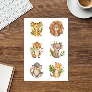 Adorable Animals Sticker Sheet for Trendy Fashion
