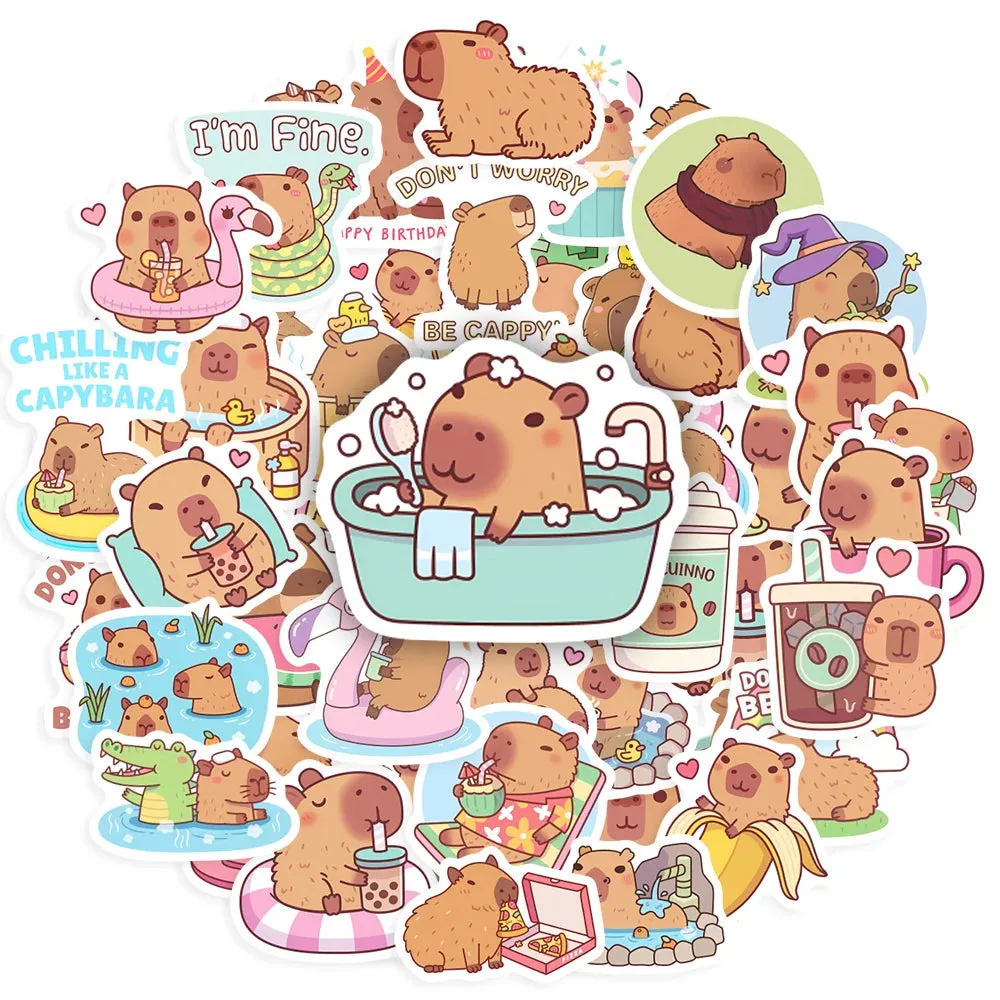 Adorable Kawaii Guinea Pig Stickers - Cute Cartoon Animals for DIY Fun & Personalization! 🐹✨