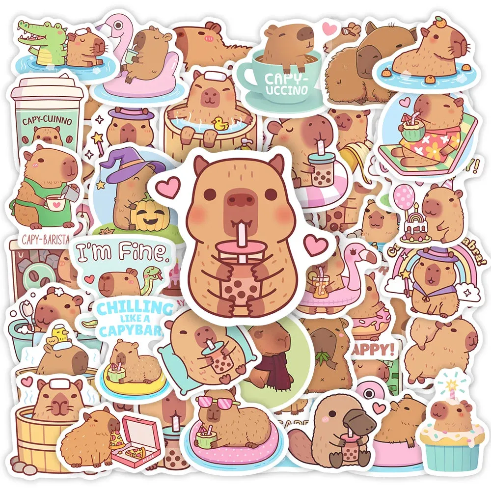 Adorable Kawaii Guinea Pig Stickers - Cute Cartoon Animals for DIY Fun & Personalization! 🐹✨