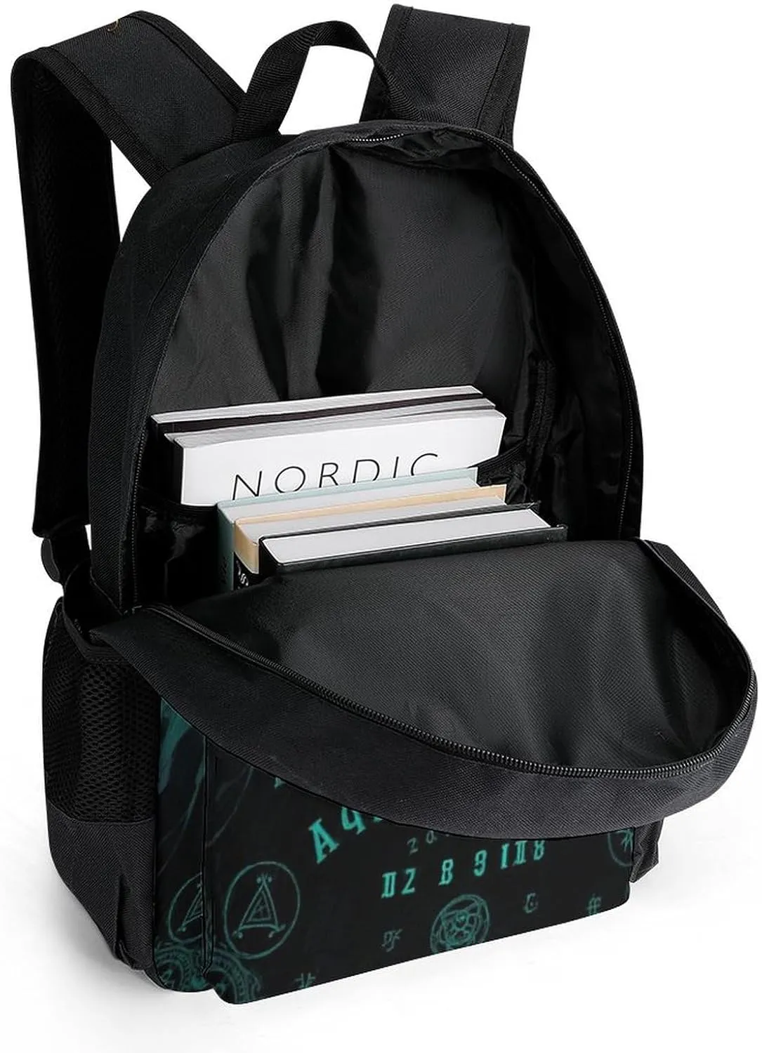 Adults Lightweight Ghost Witchcraft Magic Spirit Board Star Art Rucksacks Large Capacity Bookbag With Adjustable Shoulder Straps for Trekking Outdoors Bicycle