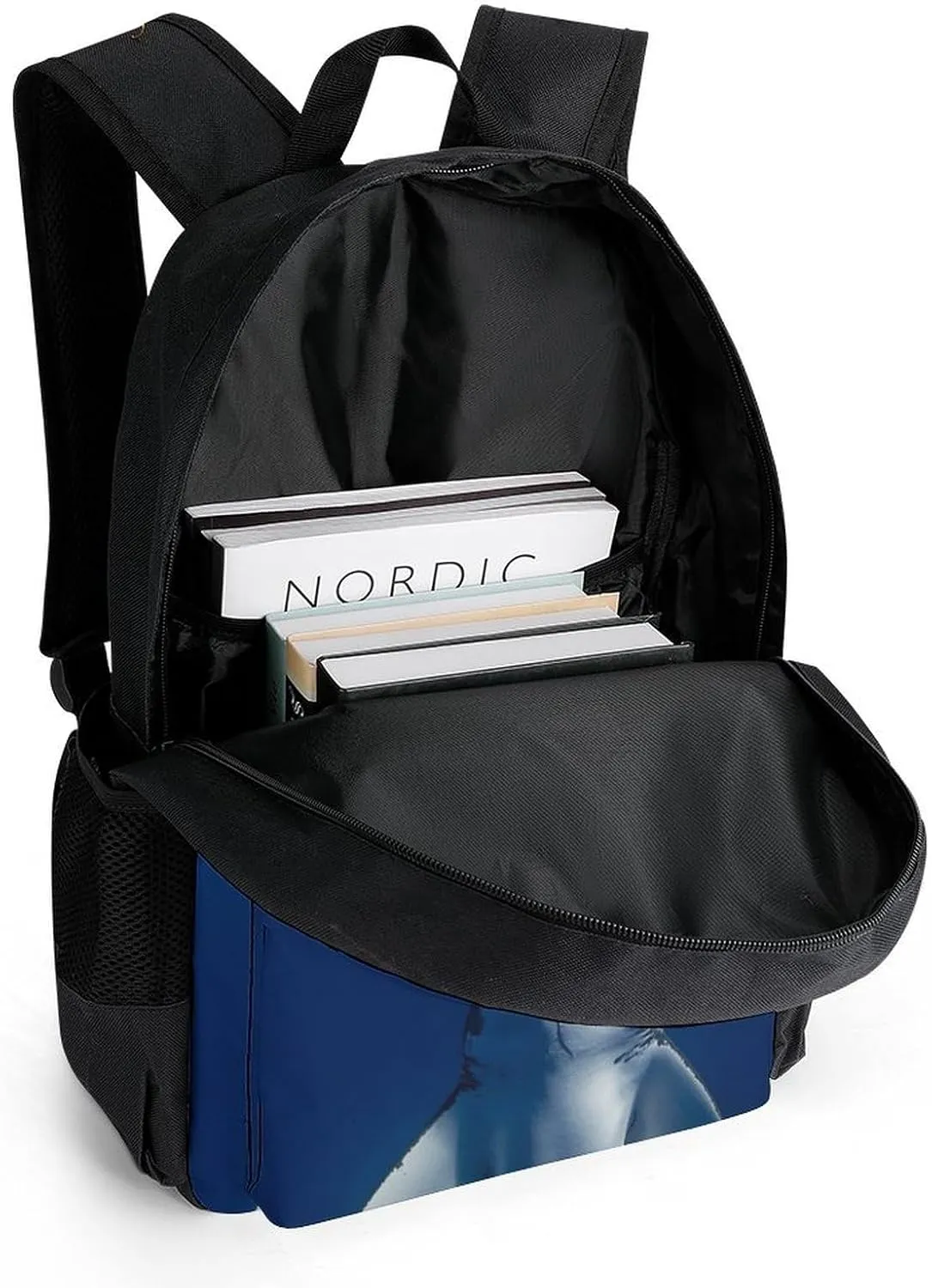 Adults Lightweight Shark Standing Rucksacks Large Capacity Bookbag With Adjustable Shoulder Straps for Trekking Outdoors Bicycle