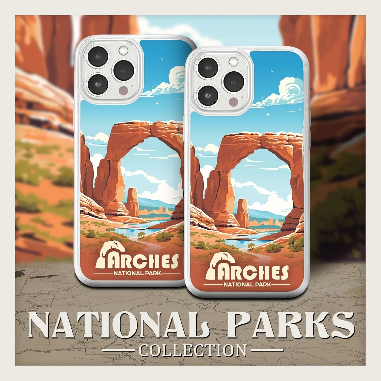 Affinity Bands National Parks HD Mag-Safe Phone Case Compatible with Apple iPhone 13 Pro (Arches)