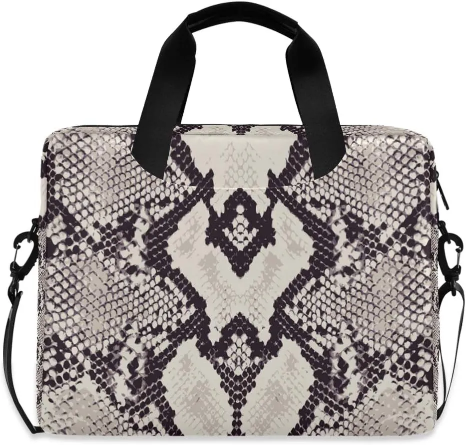ALAZA Snake Skin Grunge Laptop Case Bag Sleeve Portable Crossbody Messenger Briefcase w/Strap Handle, 13 14 15.6 inch