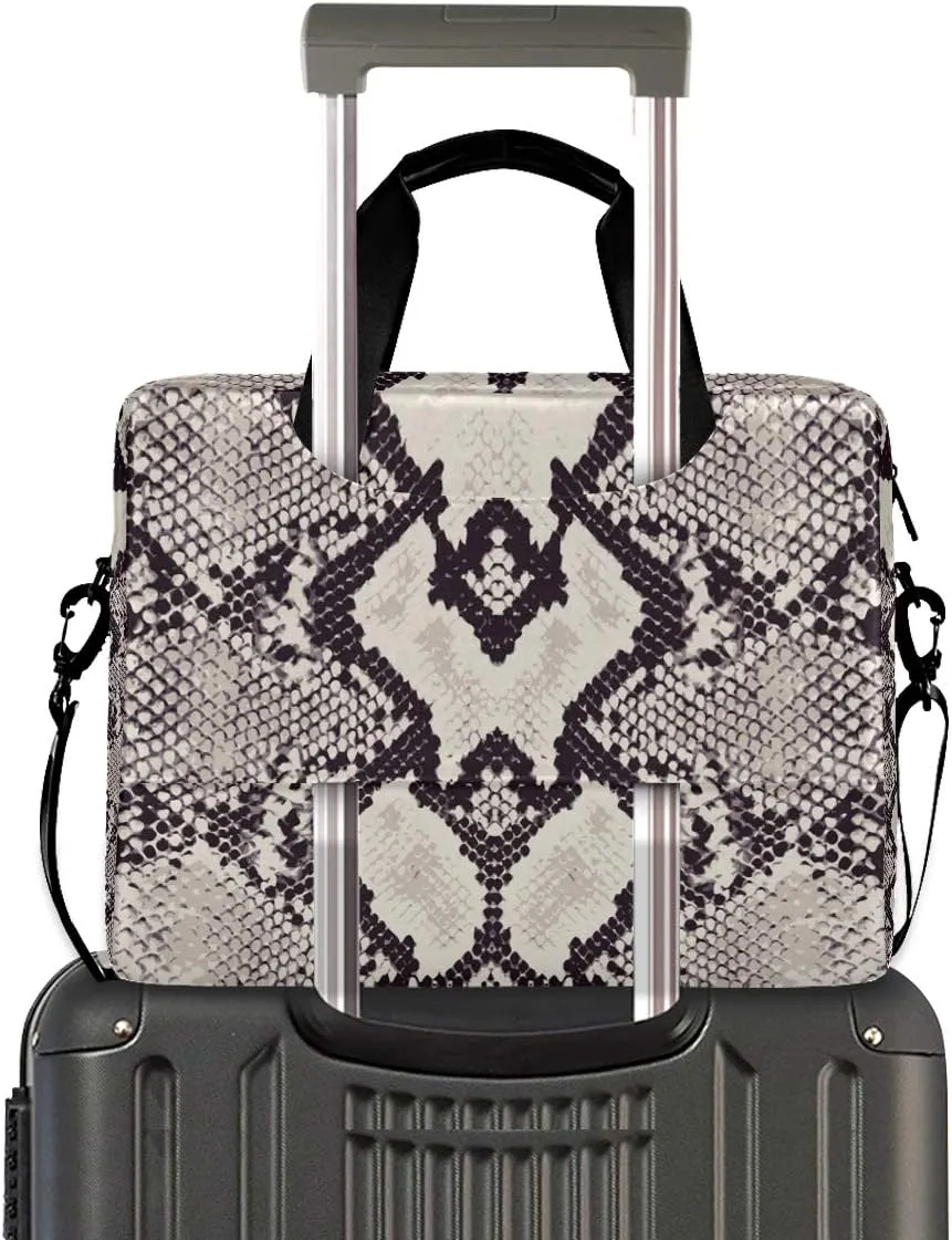 ALAZA Snake Skin Grunge Laptop Case Bag Sleeve Portable Crossbody Messenger Briefcase w/Strap Handle, 13 14 15.6 inch