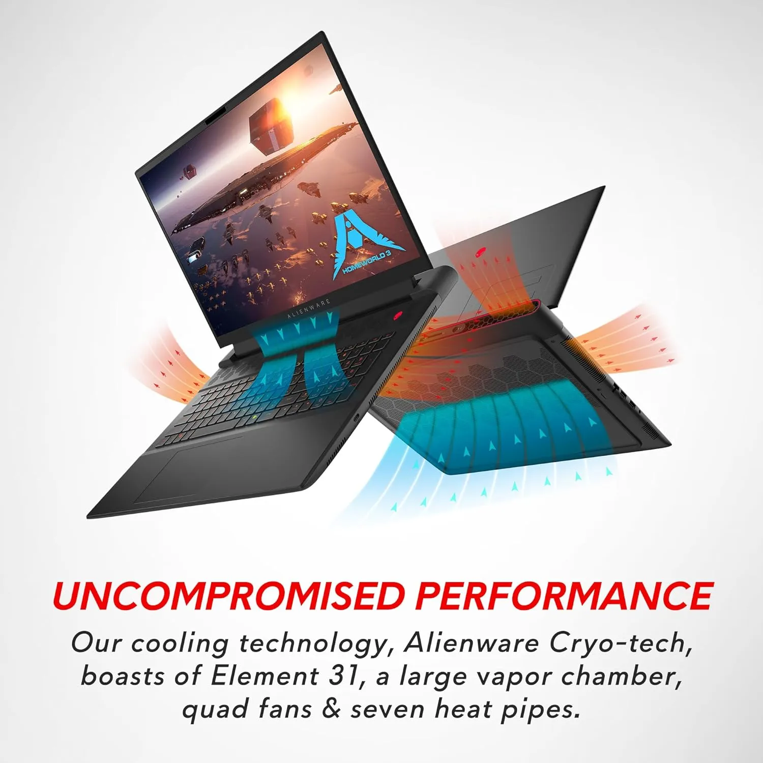 Alienware m18 AMD Gaming Laptop - 18-inch FHD  (1920 x 1200) 480Hz 3ms Display, AMD Ryzen 9-7845HX, 32GB DDR5 RAM, 1TB SSD, NVIDIA GeForce RTX 4080 GDDR6, 1-Year Premium Support - Dark Metallic Moon