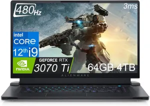 Alienware x17 R2 17.3" 480Hz FHD (Intel 12th Gen Core i9-12900H, 64GB DDR5 RAM, 4TB PCIe SSD, NVIDIA GeForce RTX 3070 Ti 8GB) RGB Backlit Gaming Laptop, WiFi 6E, Thunderbolt 4, HD Webcam, Win 11 Home