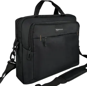Amazon Basics Laptop Carrying Case With Shoulder Strap, 15.6 inch, Black