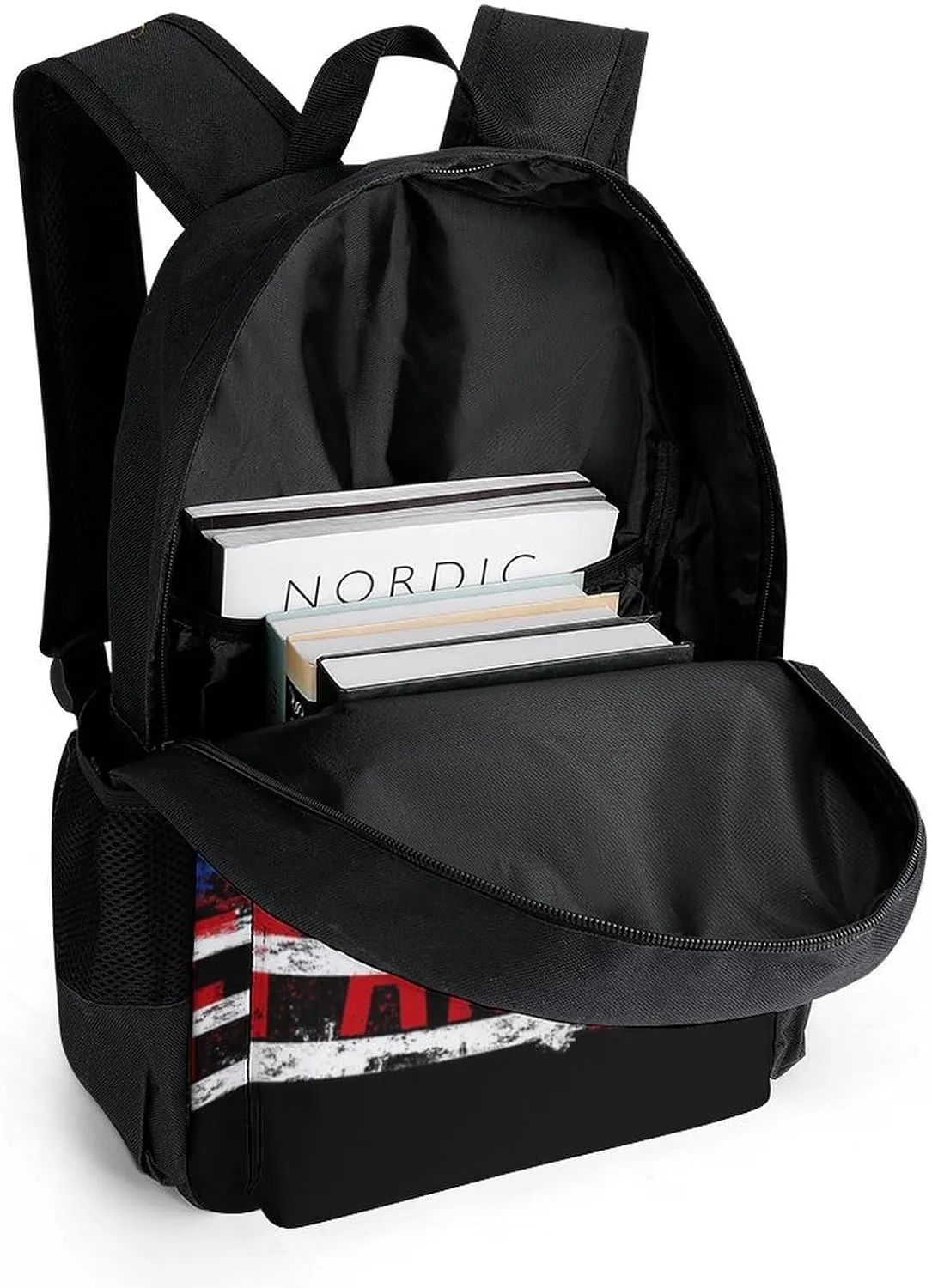 American Flag Daypack Lightweight Multipurpose Anti-Theft Shoulder Bag Large Capacity Laptop Book Bag Rucksack With Adjustable Shoulder Straps