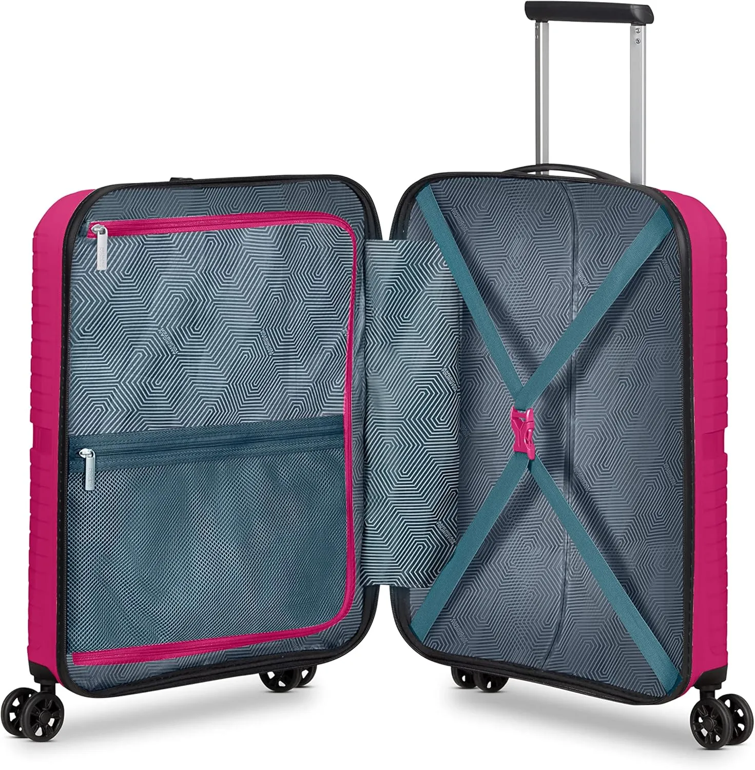 American Tourister Airconic Hardside Expandable Luggage with Spinners, Deep Orchid, 2PC SET (Carry-on/Large)