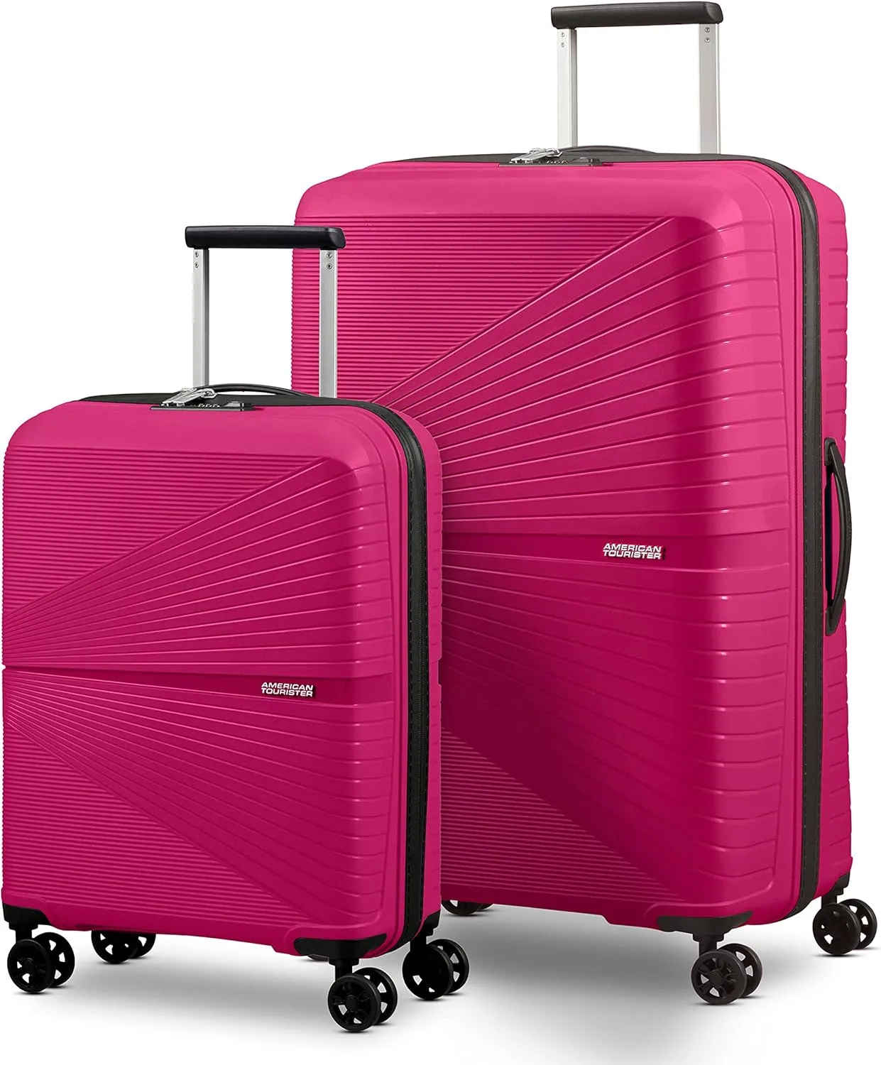 American Tourister Airconic Hardside Expandable Luggage with Spinners, Deep Orchid, 2PC SET (Carry-on/Large)