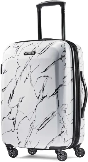 American Tourister Moonlight Hardside Expandable Luggage with Spinner Wheels, Marble, Carry-On 21-Inch