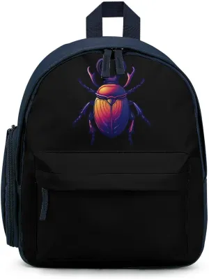 Animal Beetle Insect Occult Bug Laptop Backpack 12.6 Inch Lightweight Travel Daypack Bookbag Blue-style