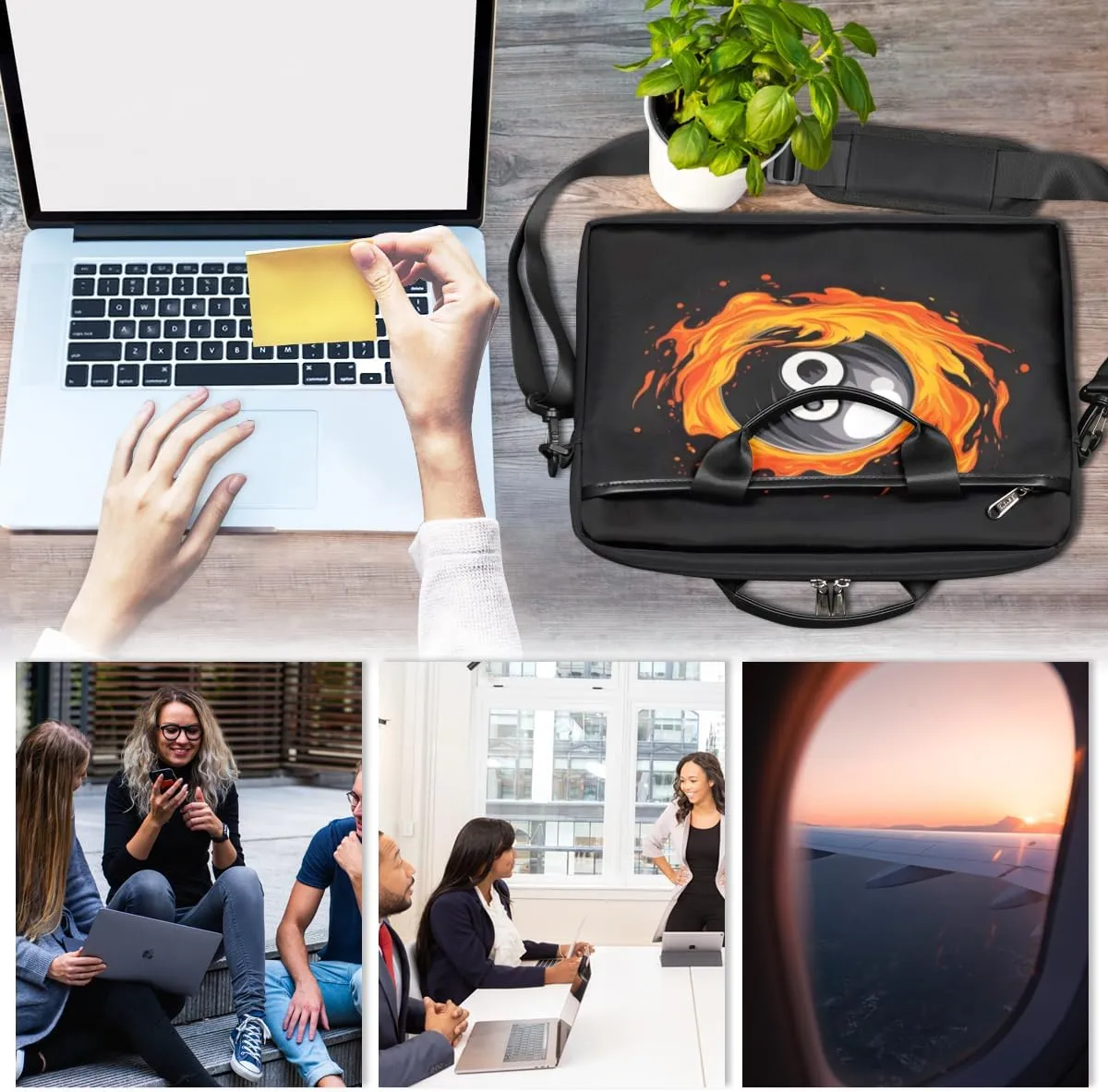Animal Monkeys Decor Laptop Shoulder Bag for Tablet Computer Notebook Sleeve Messenger Carrying Case Briefcase Tote