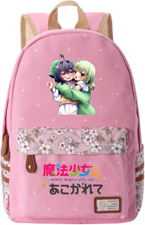 Anime Gushing Over Magical Girls Backpack Canvas School Bag Daypack Bookbag 10