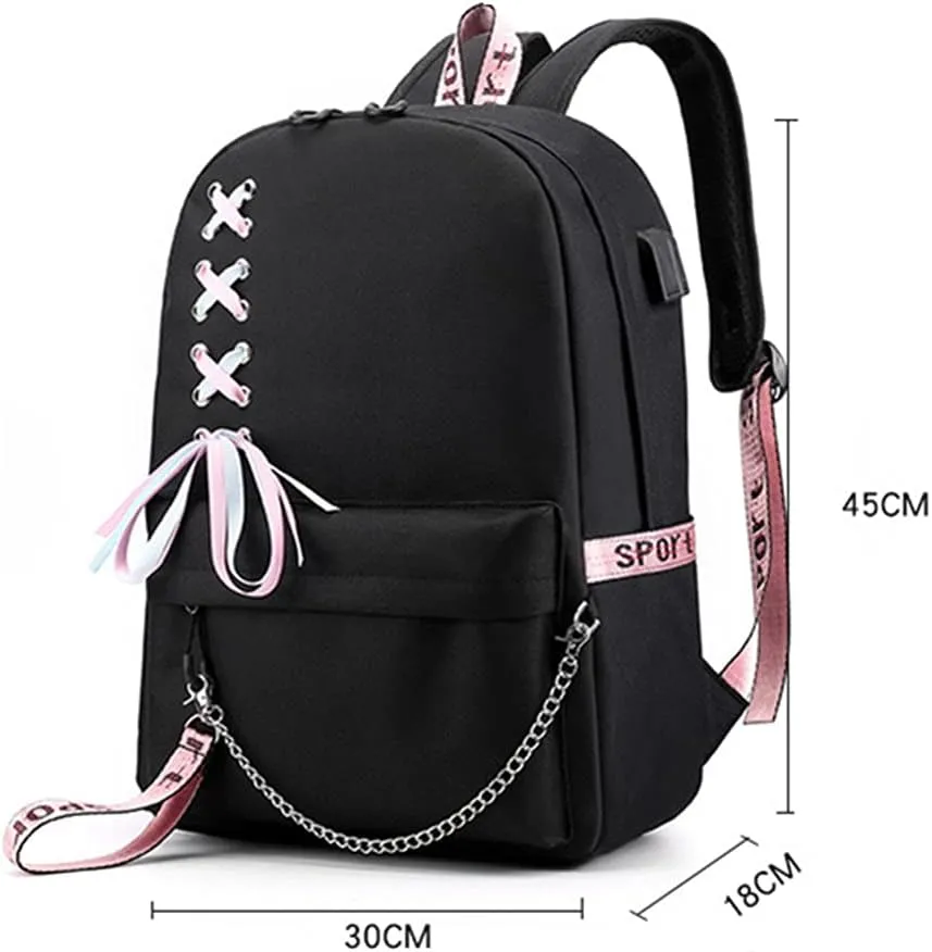 Anime Komi Cant Communicate Komi Shouko Backpack Komi San Excited Cosplay Ribbon Backpack (1)
