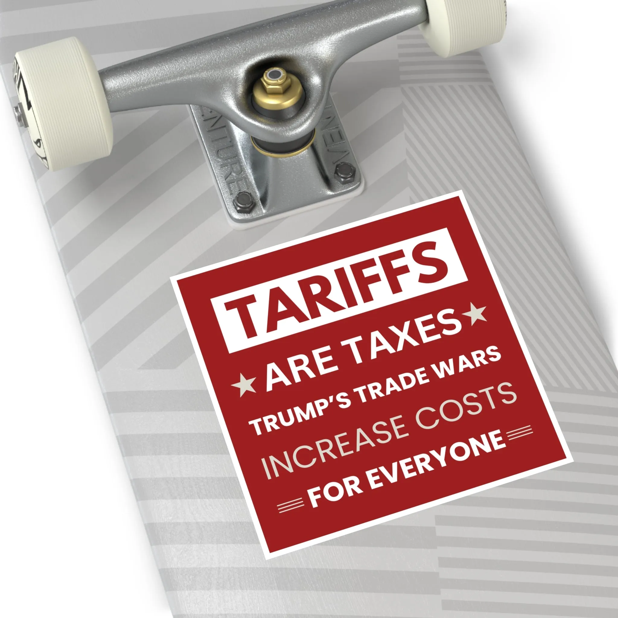 Anti-Trump "Tariffs Are Taxes" Sticker | Anti-MAGA Vinyl Decal | Political Sticker