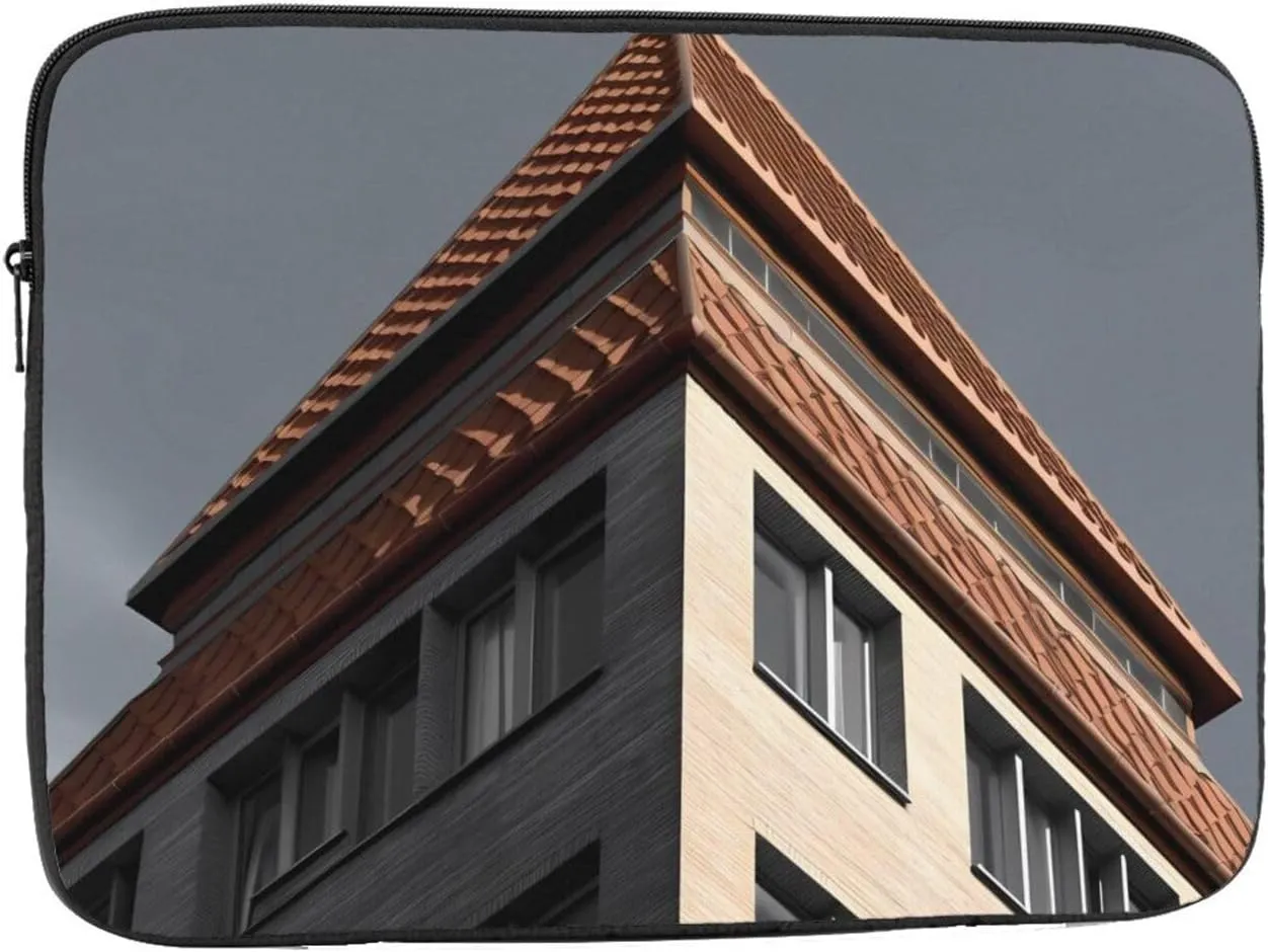 Architecture roof Laptop Case 17 inch, Shockproof Protective Computer Sleeve Cover Water Resistant Laptop Bag Carrying Tablet Cover Briefcase Handbags Gifts for Men Women