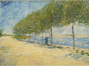 ARTICULOZY Giclee Print Rolled - Van Gogh - Along the Seine - 24x18 Inch Canvas Wall Decor Art Print