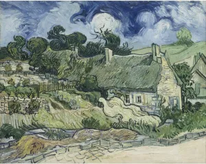ARTICULOZY Giclee Print Rolled - Van Gogh - Thatched Cottages at Cordeville - 24x18 Inch Canvas Wall Decor Art Print