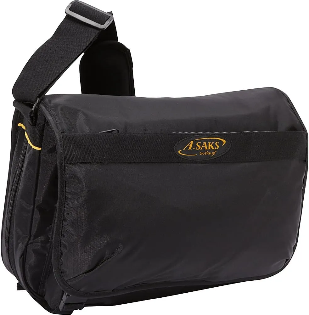A.Saks Expandable Messenger Bag Laptop Compartment