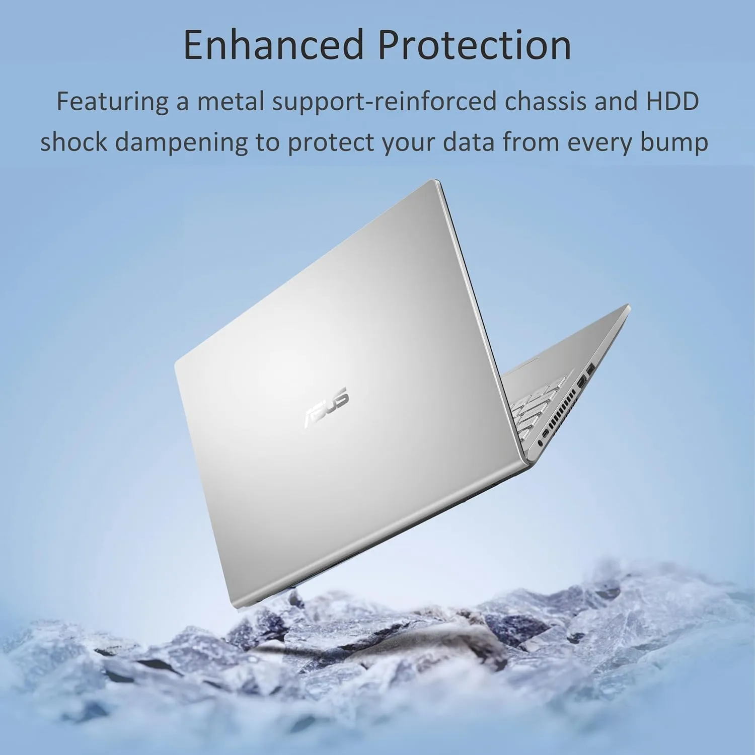 ASUS Vivobook 15.6” FHD Laptop, AMD Ryzen 3 3250U, 8GB RAM, 128GB SSD, Windows 11 Home, Transparent Silver, M515DA-WS33