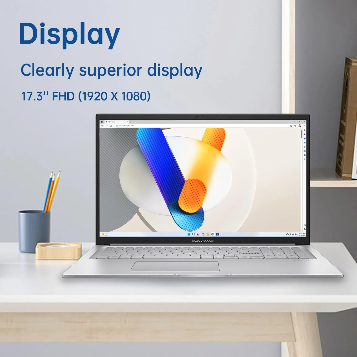 ASUS Vivobook Premium 17.3 F1704 AI Business Laptop, 17.3 FHD, Intel i7-1355U, 40GB RAM, 2TB SSD, Backlit Numeric KB, Privacy Camera, Bundle with PCO Notebook Folding Radiator, Laptop Cooler