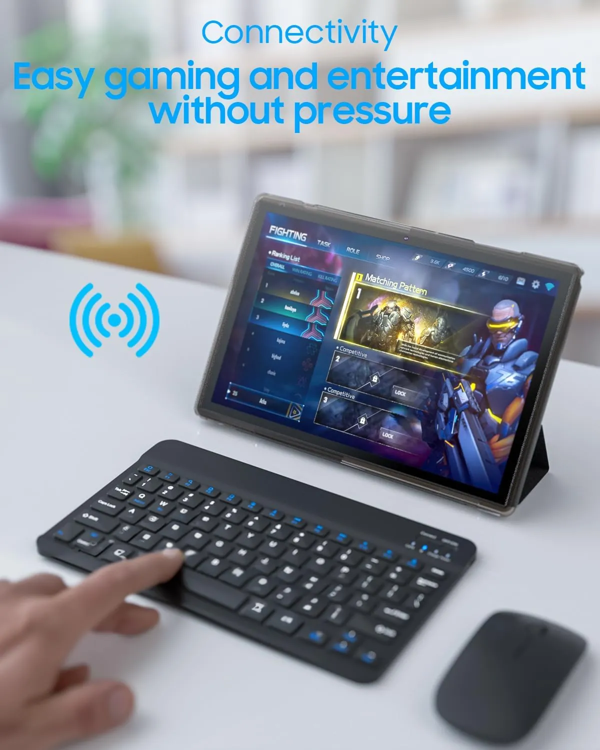 ATOZEE Tablet 2 in 1 Android 14 Tablets with Keyboard 10 inch Tabletas, Include Mouse Stylus Case, 6000mAh 6GB RAM 32GB ROM 1024GB Expandable Tableta, 2MP 8MP Dual Camera, WiFi-6 Bluetooth Tablet PC.