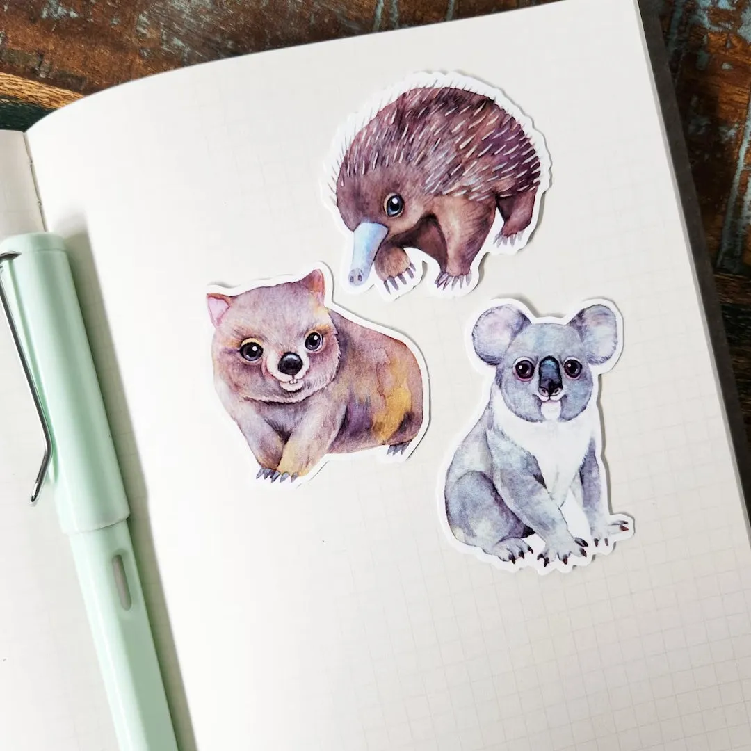 Australian Animals, Birds & Sea Creatures Vinyl Sticker Pack