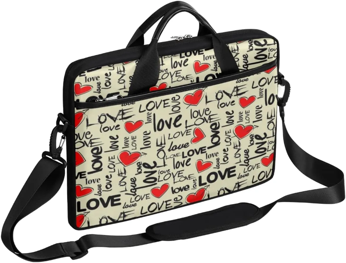 Autumn Forest Animals Birds Laptop Shoulder Messenger Bag Waterproof Laptop Briefcase with Handle and Padded Strap