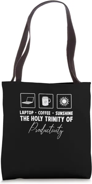 Awesome Laptop Coffee Sunshine Nomadic Person Remote Worker Tote Bag