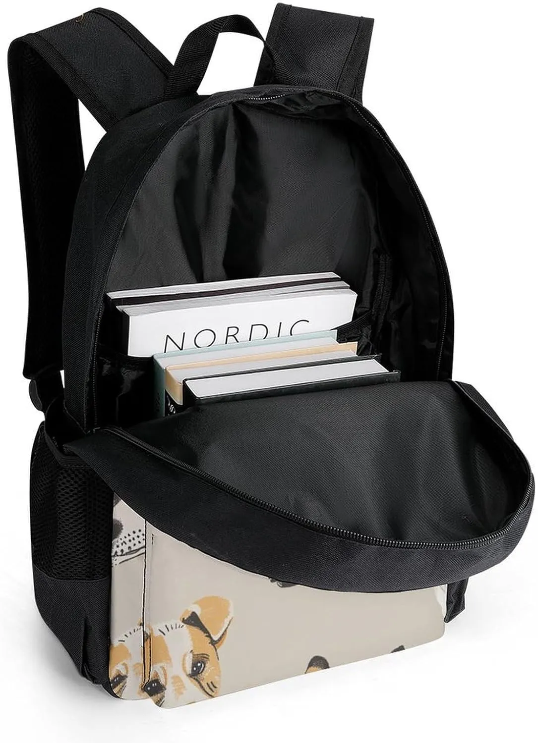Backpack for Men Women Laptop Backpack Dog Head Pattern Casual Daypack Laptop Bag for Travel