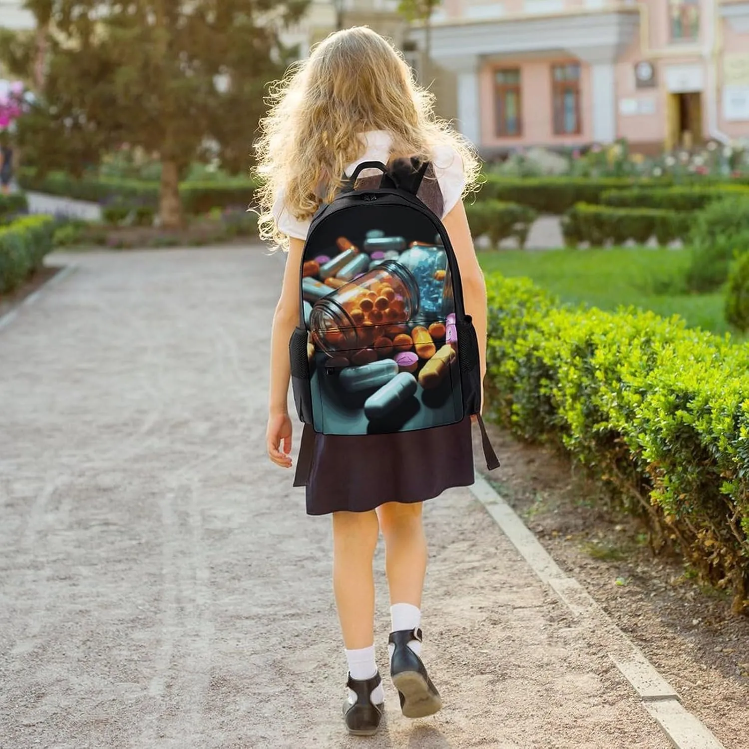 Backpack for Men Women Laptop Backpack Medicine Pills Casual Daypack Laptop Bag for Travel