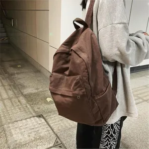 Backpack Y2k Backpack Canvas Backpack for Men College Backpacks for Women (Brown)