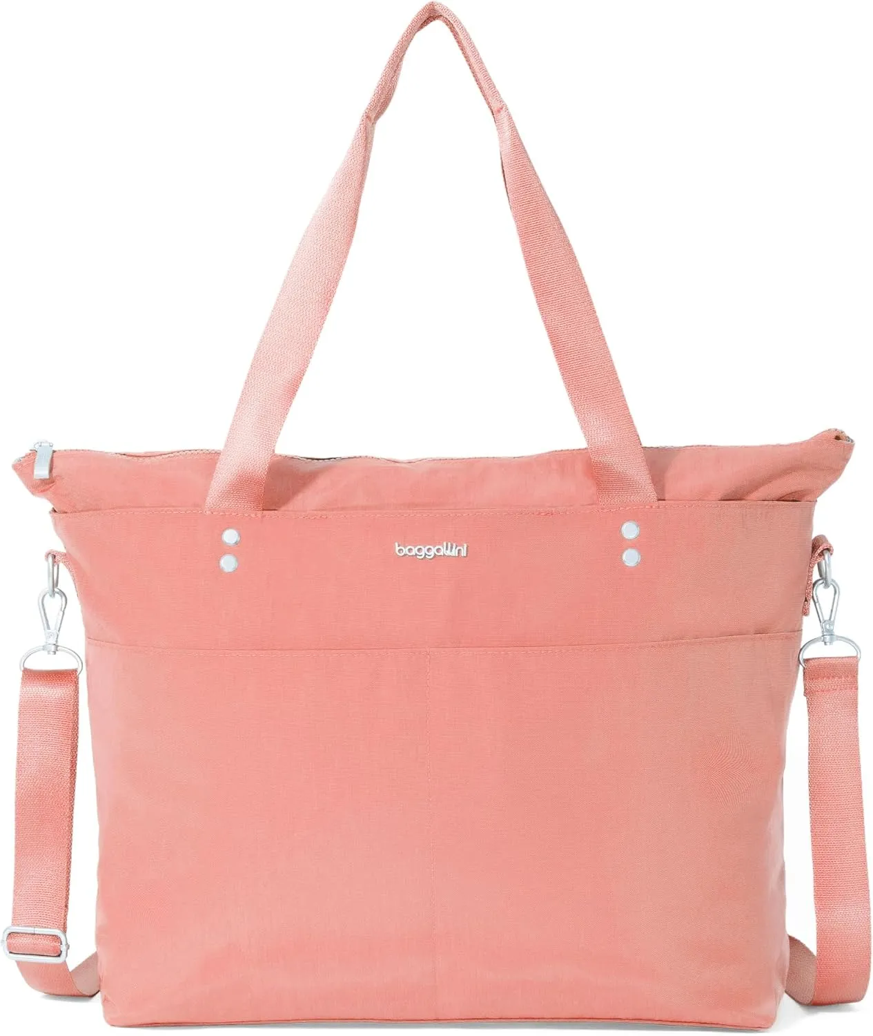 Baggallini Carryall Laptop Tote-Medium 12x19 Inch Travel Crossbody Shoulder Bag