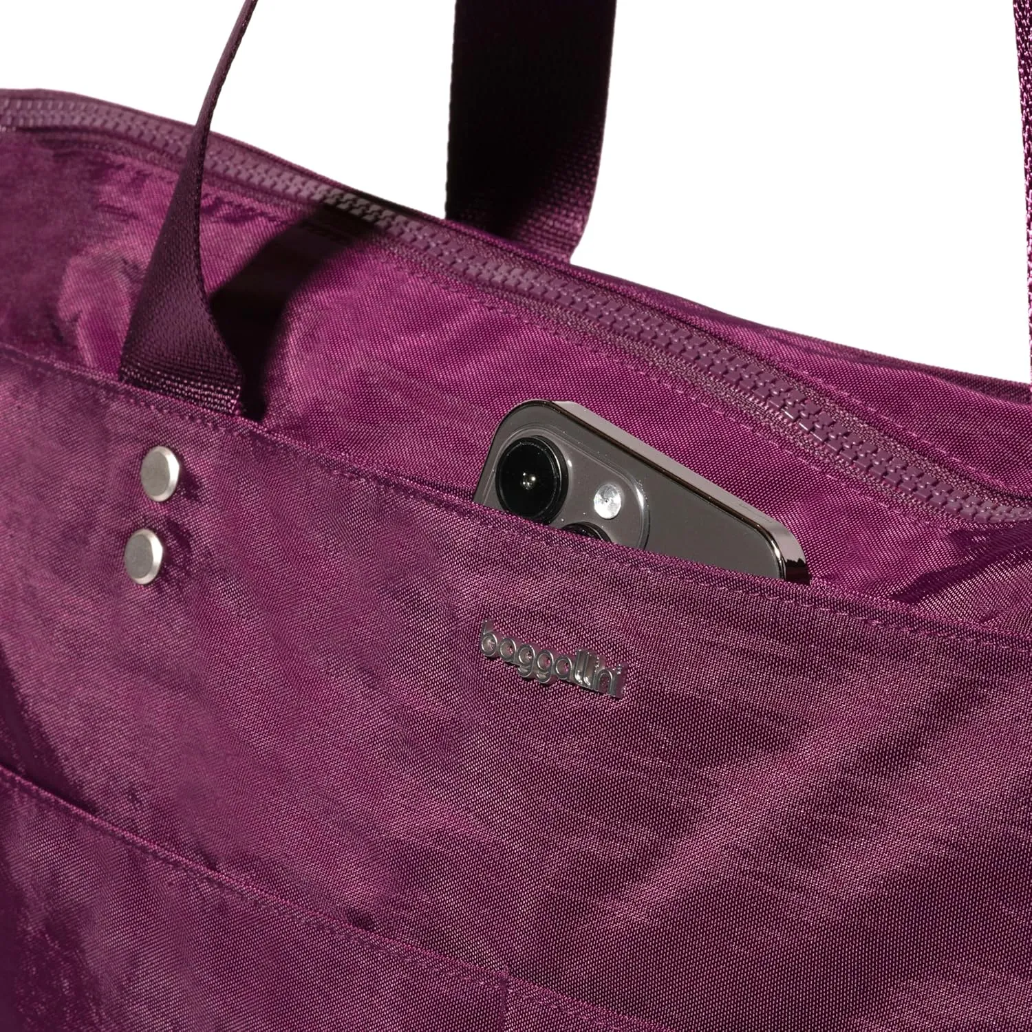 Baggallini Carryall Laptop Tote-Medium 12x19 Inch Travel Crossbody Shoulder Bag