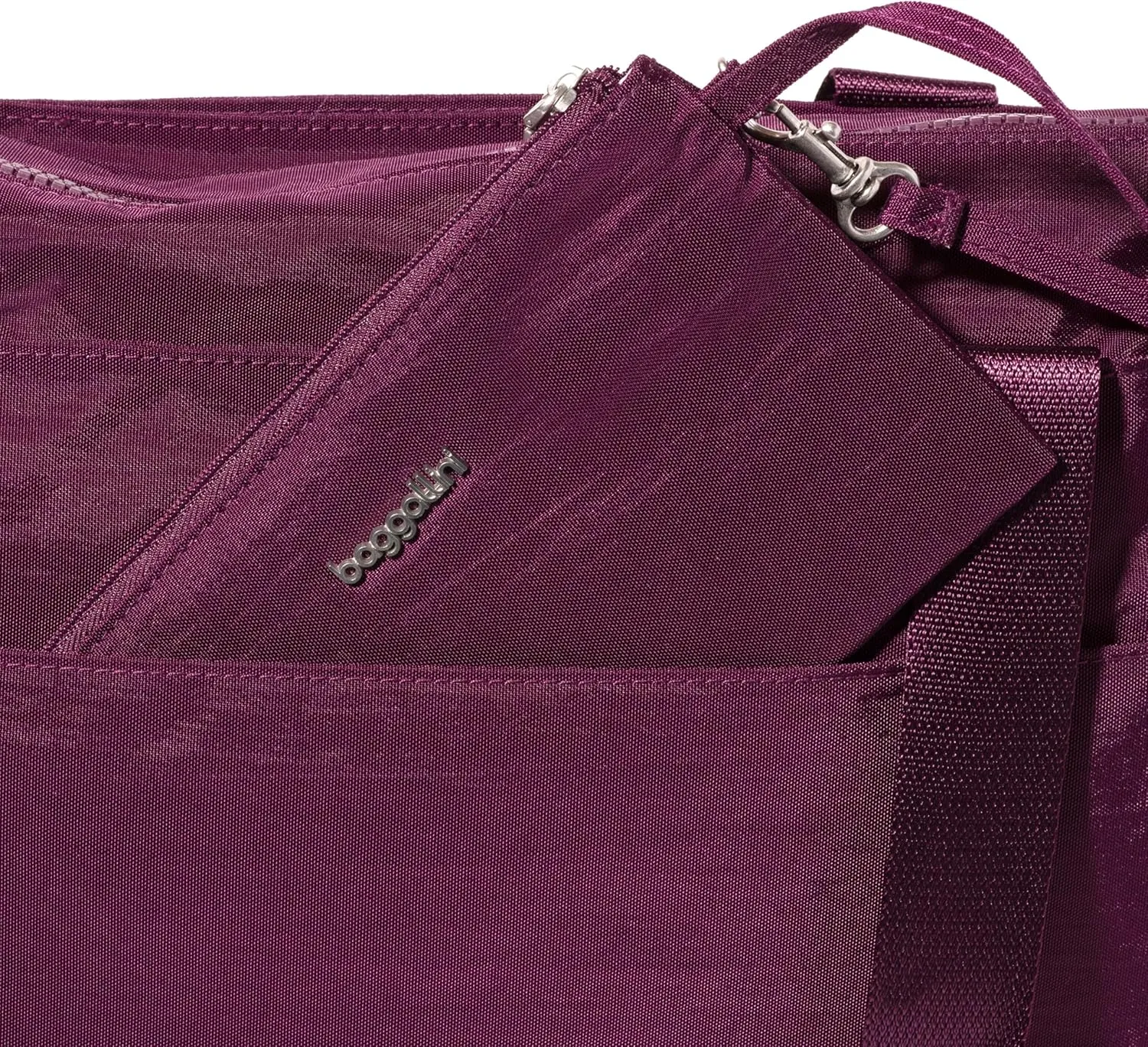 Baggallini Carryall Laptop Tote-Medium 12x19 Inch Travel Crossbody Shoulder Bag